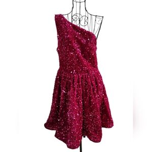 One-Shoulder Sequin Dress